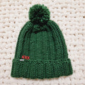 Gorro crochet verde bosque con pompón - LIA.G